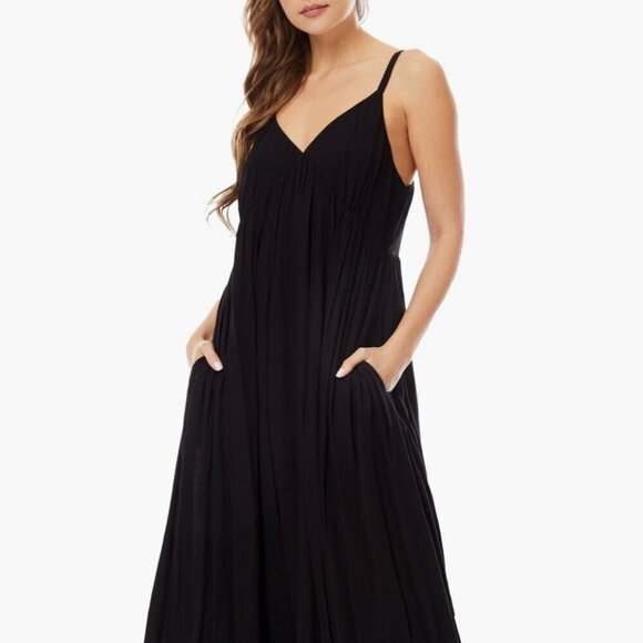 By Design “Sasha” Crinkle Maxi Dress with Spaghetti Straps – Size Medium – NWT - Picture 1 of 4